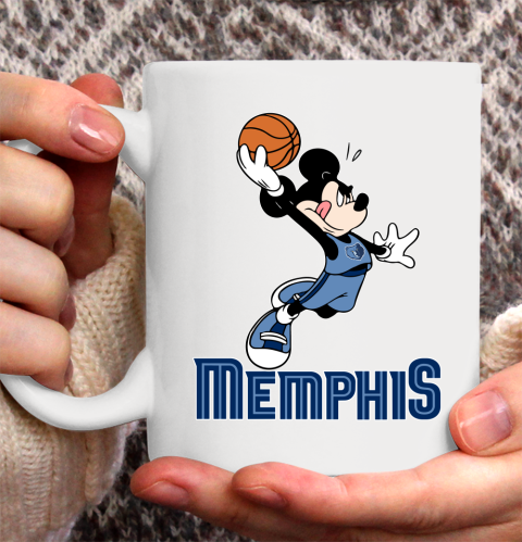 NBA Basketball Memphis Grizzlies Cheerful Mickey Mouse Shirt Ceramic Mug 11oz 2