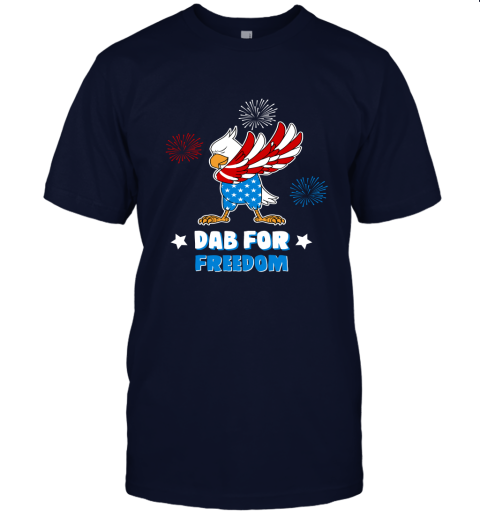 Bald Eagle American Dab For Freedom 4th Of July Unisex Jersey Tee