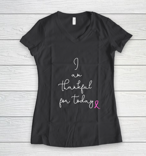 Womens Fighting Breast Cancer Product Gift Battling Through Chemo Women's V-Neck T-Shirt 6