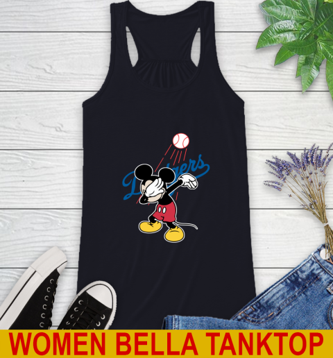 Los Angeles Dodgers MLB Baseball Dabbing Mickey Disney Sports Racerback Tank 10