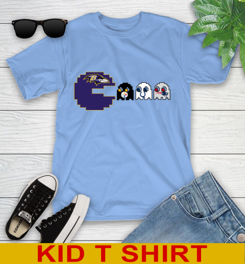 Baltimore Ravens NFL Football Pac Man Champion Youth T-Shirt 11
