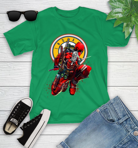 NBA Deadpool Marvel Comics Sports Basketball Indiana Pacers Youth T-Shirt 6