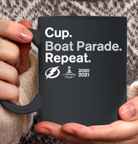 Cup Boat Parade Repeat Tampa bay Lightnings Stanley Hockey 2021 Ceramic Mug 11oz 2