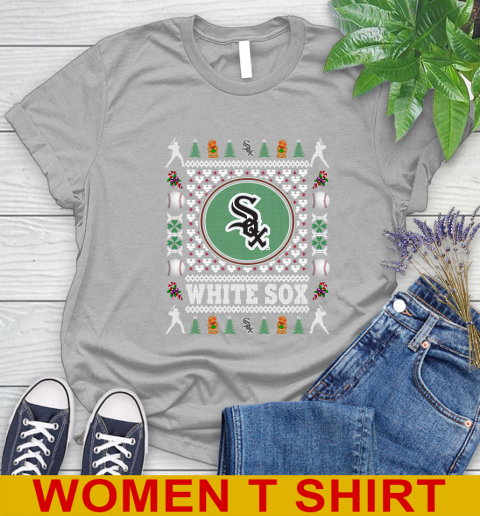 Chicago White Sox Merry Christmas MLB Baseball Loyal Fan Women's T-Shirt 5
