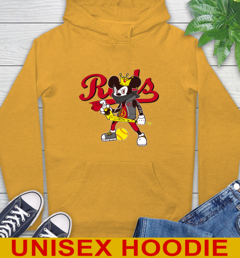 Cincinnati Reds MLB Baseball Mickey Peace Sign Sports Hoodie 3