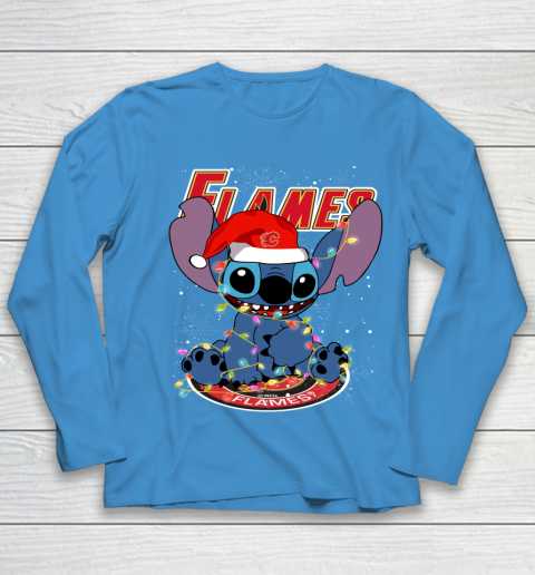Calgary Flames NHL Hockey noel stitch Christmas Youth Long Sleeve 4
