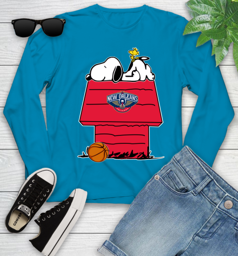 New Orleans Pelicans NBA Basketball Snoopy Woodstock The Peanuts Movie Youth Long Sleeve 7