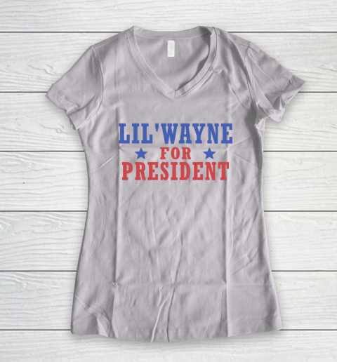 Lil'Wayne For President Women's V-Neck T-Shirt