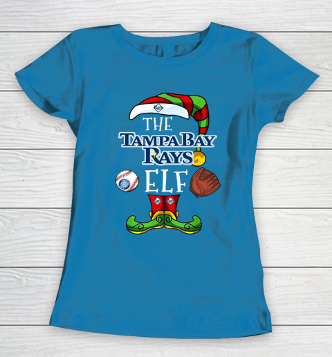 Tampa Bay Rays Christmas ELF Funny MLB Women's T-Shirt 6