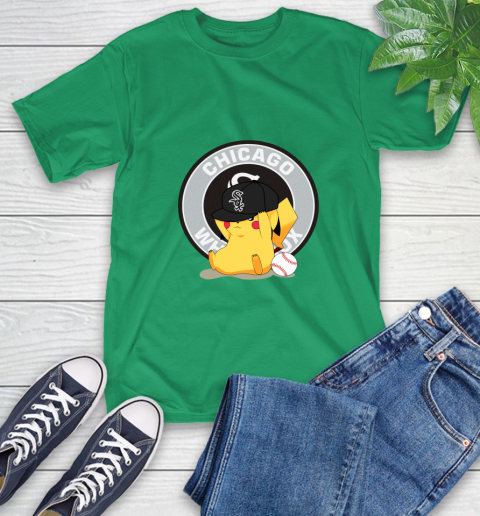 MLB Pikachu Baseball Sports Chicago White Sox T-Shirt 7