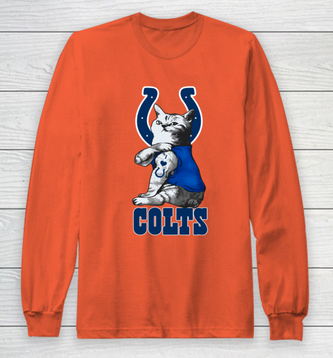 NFL Football My Cat Loves Indianapolis Colts Long Sleeve T-Shirt 3