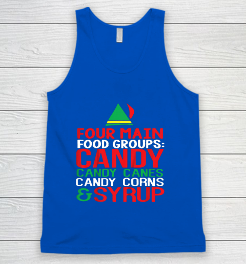4 Main Food Groups Elf Buddy Christmas Tank Top 4