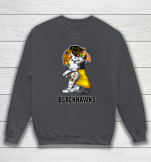 NHL My Cat Loves Chicago Blackhawks Hockey Sweatshirt 4