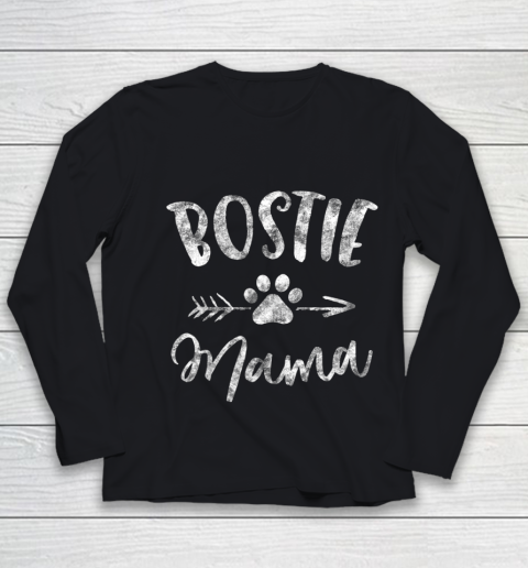 Dog Mom Shirt Bostie Mama Shirt Boston Terrier Lover Gifts Dog Mom Youth Long Sleeve