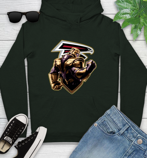 NFL Thanos Avengers Endgame Football Sports Atlanta Falcons Youth Hoodie 13