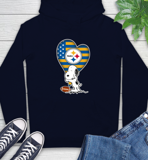 Pittsburgh Steelers NFL Football The Peanuts Movie Adorable Snoopy Hoodie 4