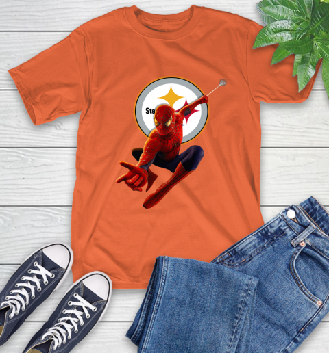 NFL Spider Man Avengers Endgame Football Pittsburgh Steelers T-Shirt 5