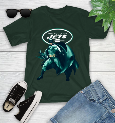 NFL Batman Football Sports New York Jets Youth T-Shirt 5