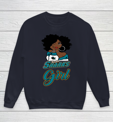 San Jose Sharks Girl NHL Youth Sweatshirt 3