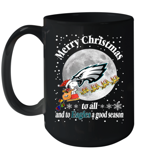 Philadelphia Eagles Merry Christmas To All And To Eagles A Good Season NFL Football Sports Ceramic Mug 15oz