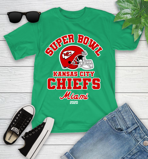 Kansas City Chiefs Super Bowl Champion Miami Logo 2020 NFL Shirts 100