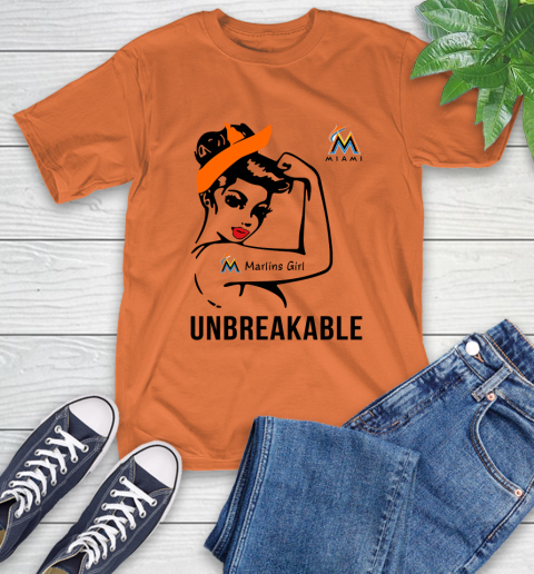 MLB Miami Marlins Girl Unbreakable Baseball Sports T-Shirt 3