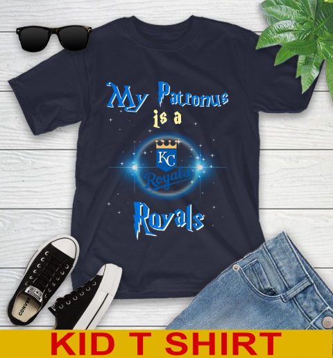 MLB Baseball Harry Potter My Patronus Is A Kansas City Royals Youth T-Shirt 2