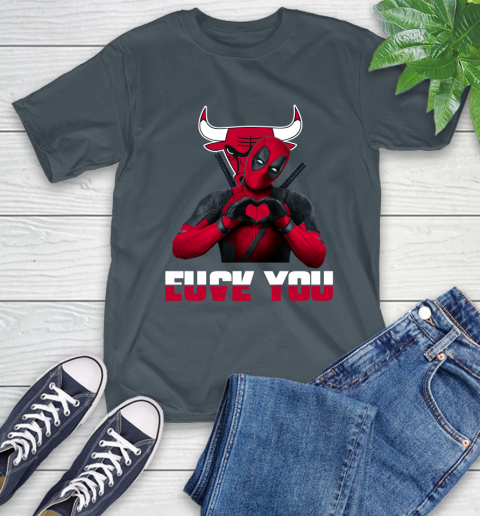 NBA Chicago Bulls Deadpool Love You Fuck You Basketball Sports T-Shirt 10