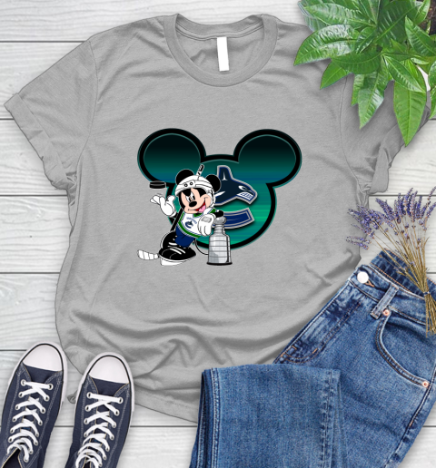 NHL Vancouver Canucks Stanley Cup Mickey Mouse Disney Hockey T Shirt Women's T-Shirt 5