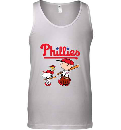 Philadelphia Phillies Let's Play Baseball Together Snoopy MLB Tank Top