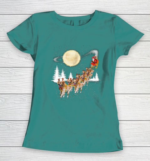 Golden Retriever Reindeer Christmas Women's T-Shirt 10