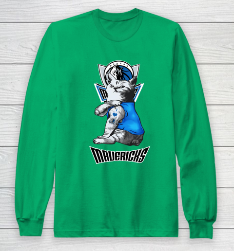 NBA Basketball My Cat Loves Dallas Mavericks Long Sleeve T-Shirt 5 NBA Basketball My Cat Loves Dallas Mavericks Long Sleeve T-Shirt - Image 5