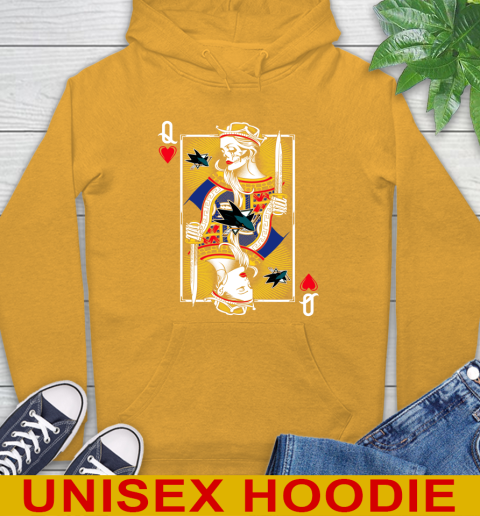 NHL Hockey San Jose Sharks The Queen Of Hearts Card Shirt Hoodie 3 NHL Hockey San Jose Sharks The Queen Of Hearts Card Shirt Hoodie - Image 3