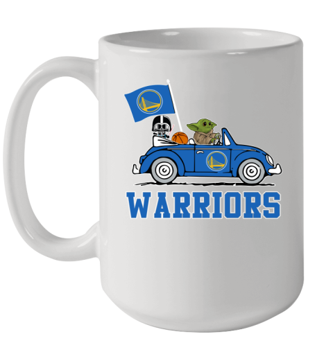 Nba Basketball Golden State Warriors Darth Vader Baby Yoda Driving Star Wars Shirt Ceramic Mug 15oz Itees Global