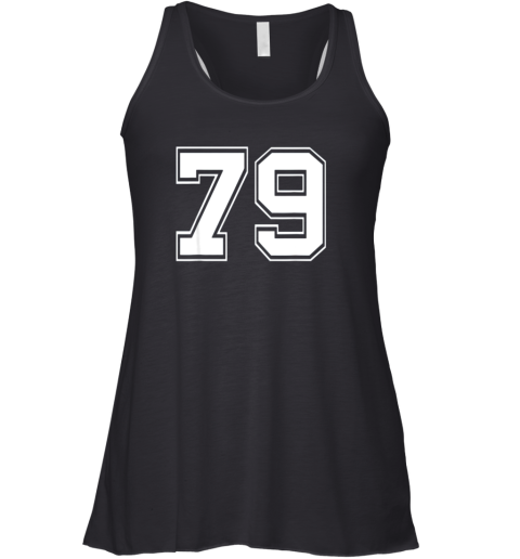 Number 79 Shirt Baseball Football Soccer Fathers Day Gift Racerback Tank