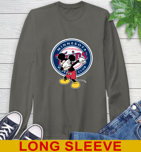 Minnesota Twins MLB Baseball Dabbing Mickey Disney Sports Long Sleeve T-Shirt 8
