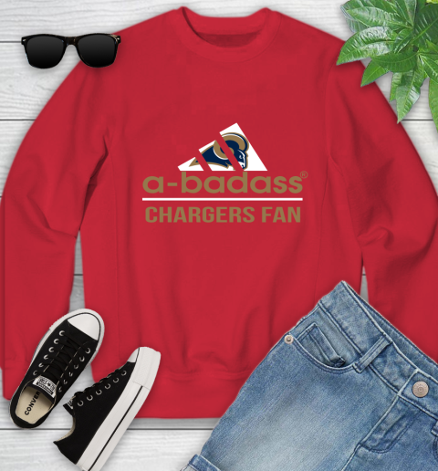 NFL A Badass Los Angeles Rams Fan Adidas Football Sports Youth Sweatshirt 8