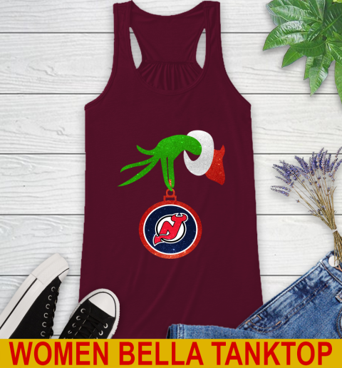 New Jersey Devils Grinch Merry Christmas NHL Hockey Racerback Tank 3