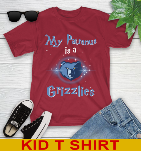 NBA Basketball Harry Potter My Patronus Is A Memphis Grizzlies Youth T-Shirt 12
