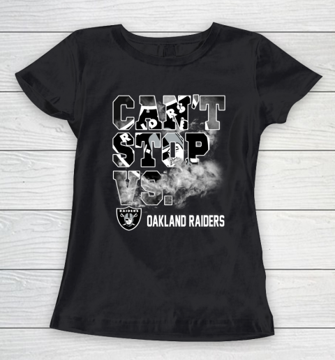 NFL Oakland Raiders Can't Stop Vs Women's T-Shirt