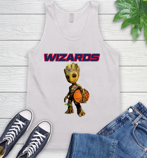 Washington Wizards NBA Basketball Groot Marvel Guardians Of The Galaxy Tank Top