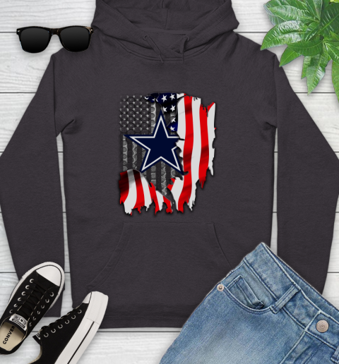 Dallas Cowboys NFL Football American Flag Youth Hoodie 8