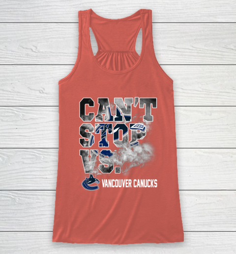 NHL Vancouver Canucks Hockey Can't Stop Vs Racerback Tank 3