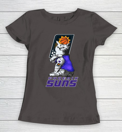NBA Basketball My Cat Loves Phoenix Suns Women's T-Shirt 7