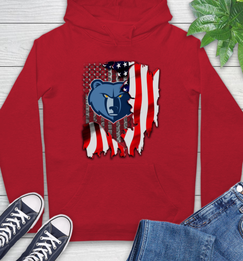 Memphis Grizzlies NBA Basketball American Flag Hoodie 10