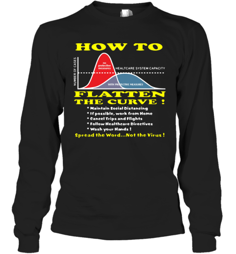 How To Flatten The Curve Spread The Word Not The Virus Long Sleeve T-Shirt