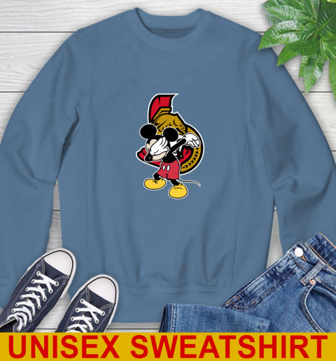 Ottawa Senators NHL Hockey Dabbing Mickey Disney Sports Sweatshirt 8