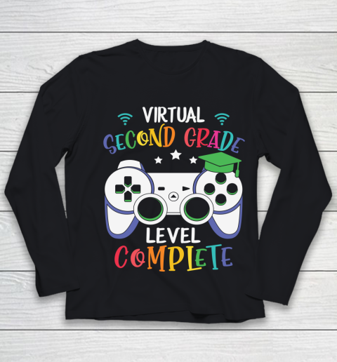 Back To School Shirt Virtual Second Grade level complete Youth Long Sleeve