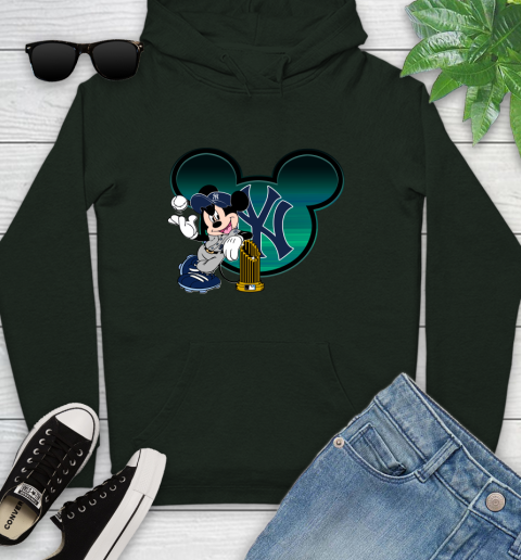 MLB New York Yankees The Commissioner's Trophy Mickey Mouse Disney Youth Hoodie 13