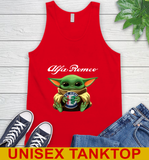 Star Wars Baby Yoda Hugs Alfa Romeo Car Shirt 71